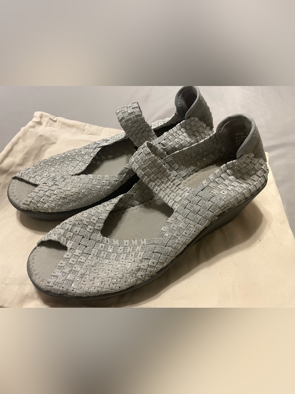 Steve Madden Gray Woven Mary Jane Flats